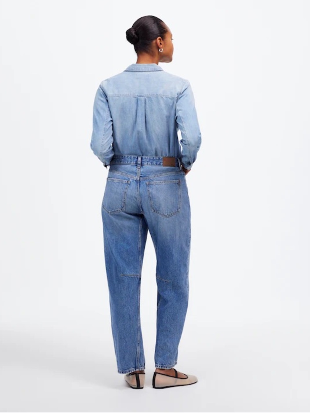Madewell Curvy Darted Barrel Leg Jeans Womens 31 Medium Wash Denim - Picture 3 of 13
